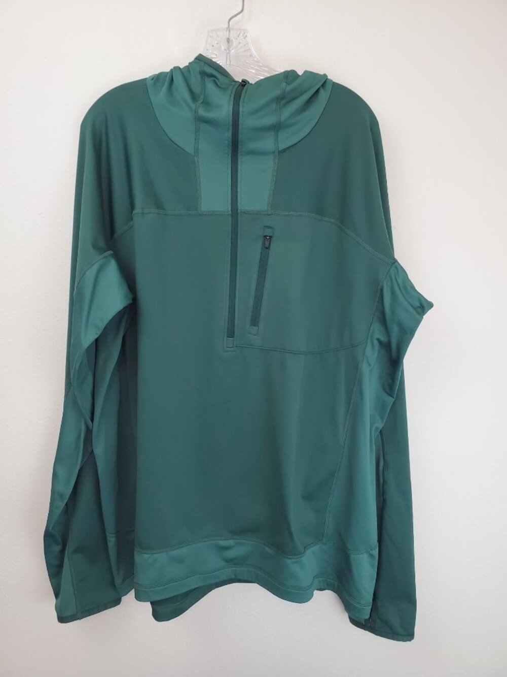 Backcountry men's Hybrid Grid Fleece Pullover, dark green